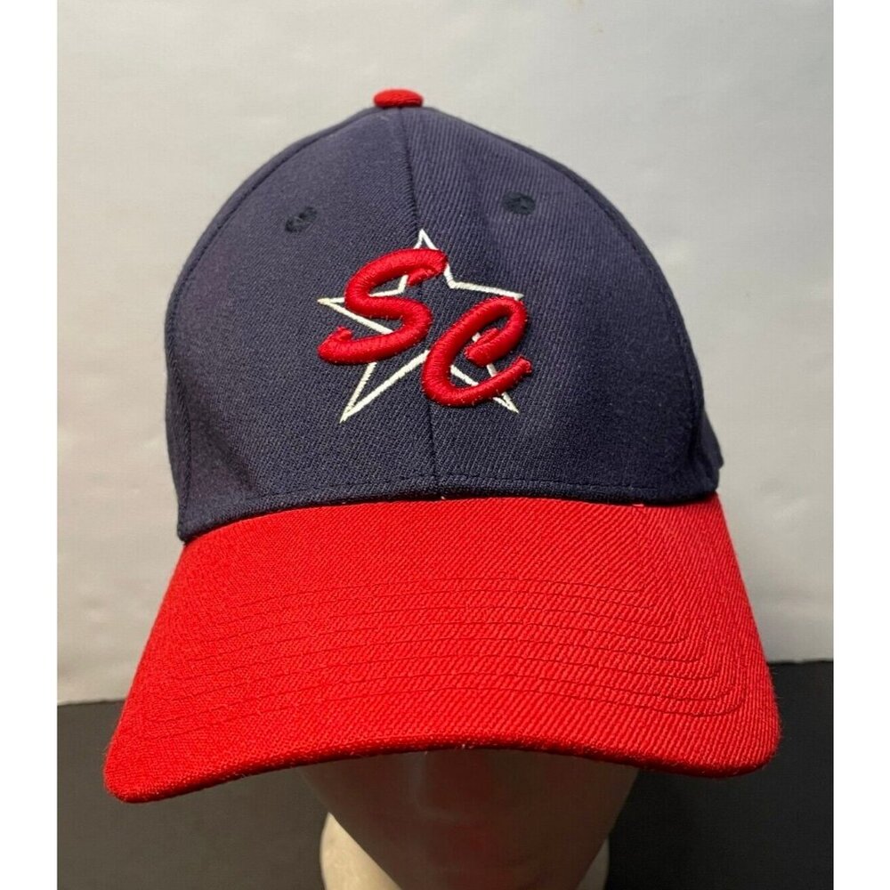SE Shooting Star hat cap 6" fitted medium large Pro Flex Brewer blue red